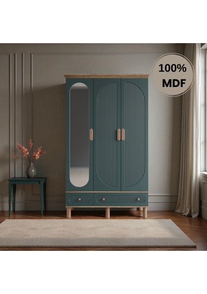 Sooho 3 Kapaklı Aynalı Çekmeceli Mdf Gardırop fiyatları