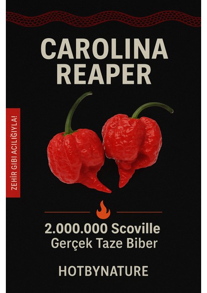 Carolına Reaper Pepper / 2,5 Milyon Scoville - Gerçek Taze Acı Biber fırsatları