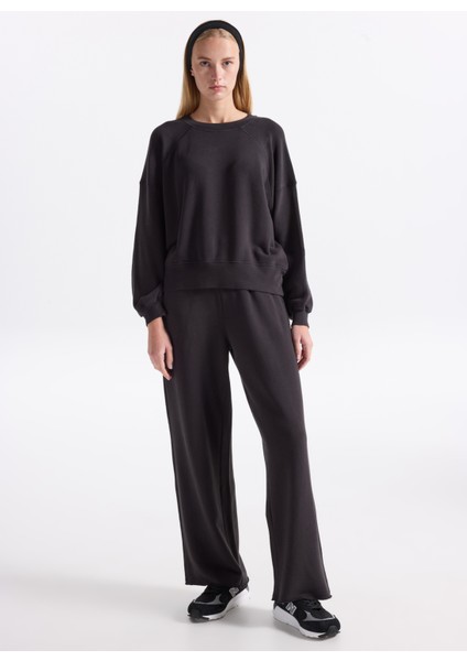 Yuvarlak Yaka Antrasit Kadın Sweatshırt ATU03BH25TEN fiyatları