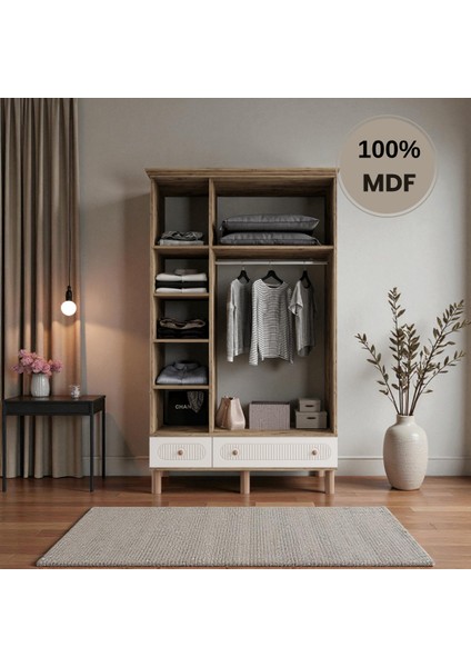 Sooho 3 Kapaklı Aynalı Çekmeceli Mdf Gardırop modelleri