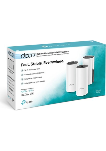Tp-Lınk Deco M4 1200MBPS Mesh Wı-Fı Sistemi (Üçlü)