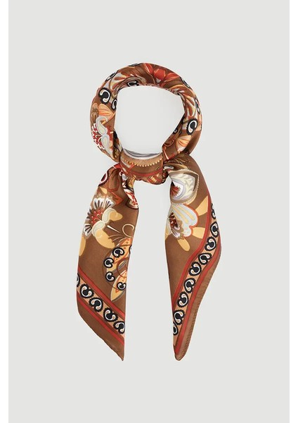 Damla Desenli Fular - Kahverengi fiyatları