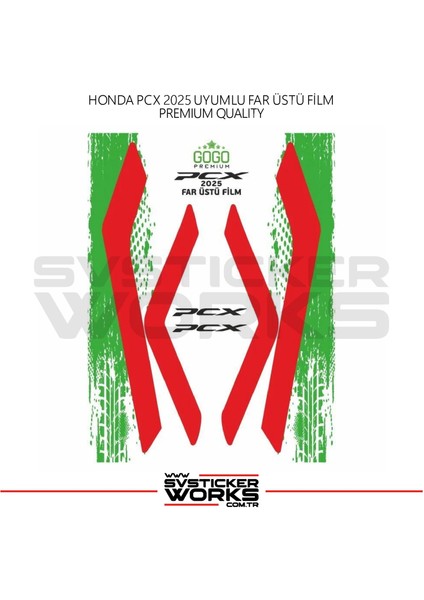 Honda Pcx Far Filmi Sticker Şeffaf Folyo 2025 Ince Model
