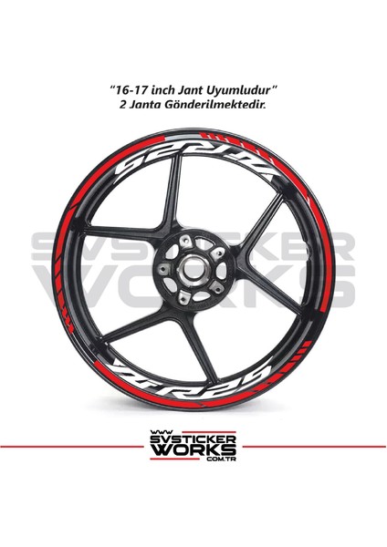 Yamaha YZF-R25 Jant Sticker Dış ve Iç Set Sticker Jant Şeridi