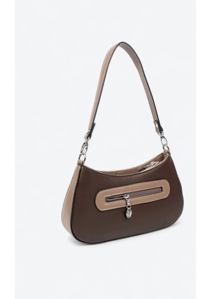 SP1251 Kadın Omuz Çantası Kahve-Vizon modelleri