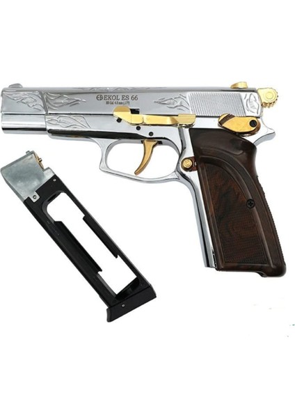 Ekol ES66 Parlak Beyaz Altın Işlemeli Airsoft