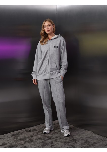 Kadın Nakış Detay Fermuarlı Sweat Takım fırsatları