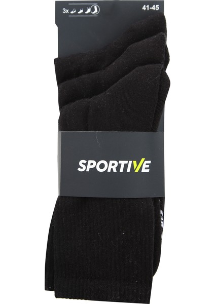 Nuvola-2 3'lü Unisex Siyah Günlük Stil Çorap 24KUAL19D01-SYH modelleri