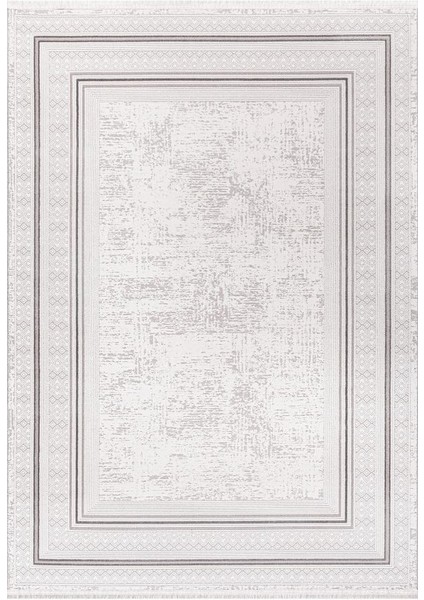 Zena 404A Krem Gri Serisi Akrilik Salon Oturma Yatak Odası Halısı