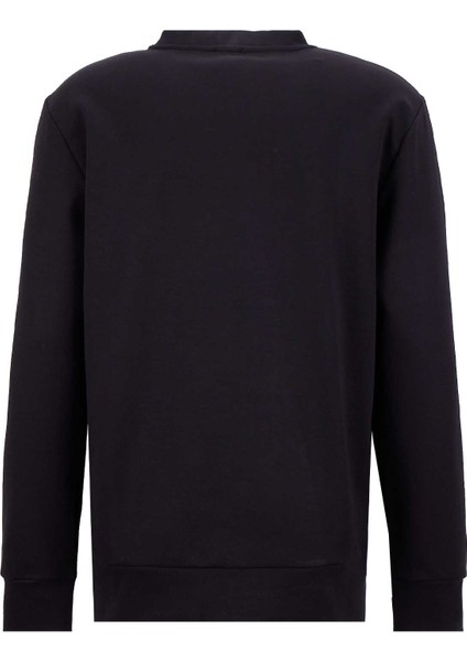 Bisiklet Yaka Baskılı Siyah Erkek Sweatshırt J5WM-SWT7693 fiyatları