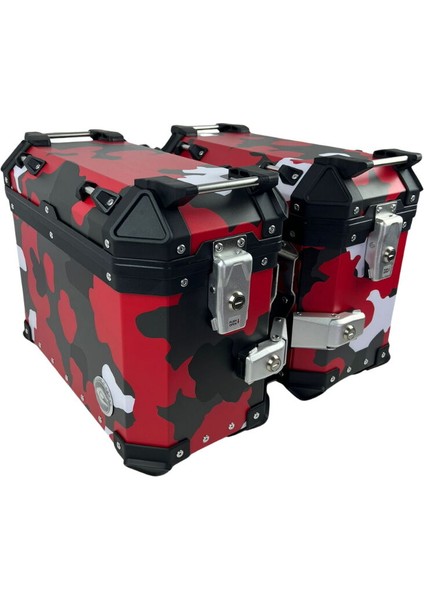 Alüminyum Yan Çanta 33LT Takım KAMUFLAJ/KIRMIZI/MC00503