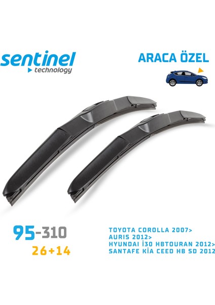 Sentinel Volkswagen Touran 2012 Silecek Takımı (650X350MM) (Cam Sabunu Hediyeli) fiyatları