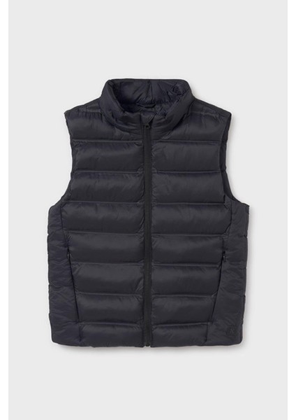Erkek Çocuk 10-16 Yaş Dolgulu Şişme Yelek 7396 Siyah