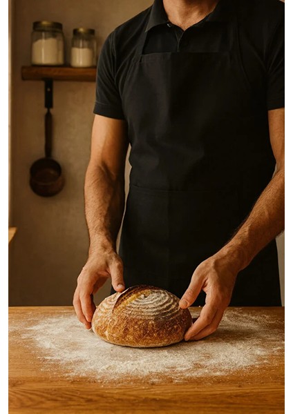 Siyah Gabardin Kumaş Mutfak Aşçı Önlüğü Master Chef indirimleri