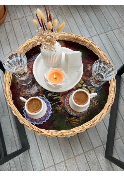 Bambu Rattan Iki Katlı Komidin-Sehpa fırsatları