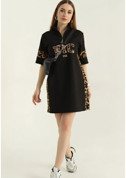 Desen Detay Iki Iplik Kadın Elbise