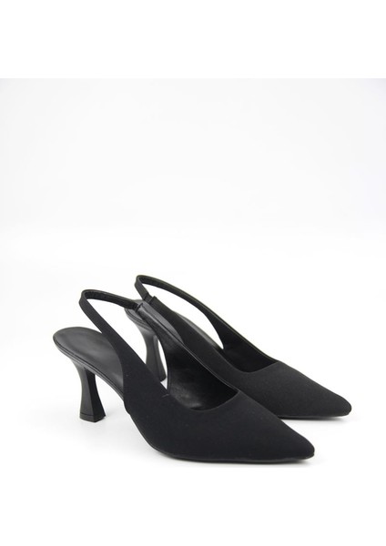 Scottie Siyah Süet Orta Topuklu (6 Cm) Klasik Topuklu Ayakkabı