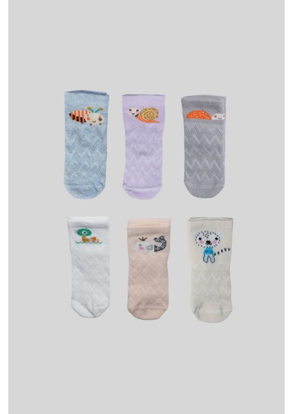 6 Çift Newborn Anti-Bakteriyal Yeni Doğan ve Bebek Çorabı 0-6 Ay