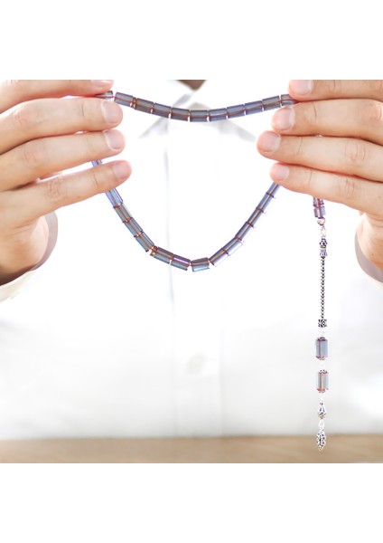 925 Ayar Gümüş Püsküllü Kesme Kesim Turkuaz Ateş Kehribar Tesbih fırsatları