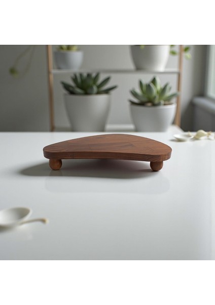 Doğal Kayın Ağacı Badem Formlu Top Ayaklı Ahşap Sunumluk – Kahvaltı ve Dekoratif Servis Standı fiyatları