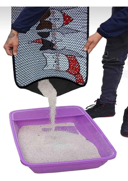 Pati Cool 60X120 Büyük Boy Kedi Kumu Wc Önü Paspas – Pati Desenli Elekli Tuvalet Önü Paspas Xxl fiyatları