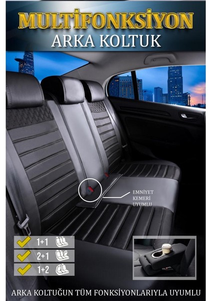 Fiat Bravo Deri Oto Koltuk Kılıfı Ön Arka Set Plus Serisi Siyah Scr fiyatları