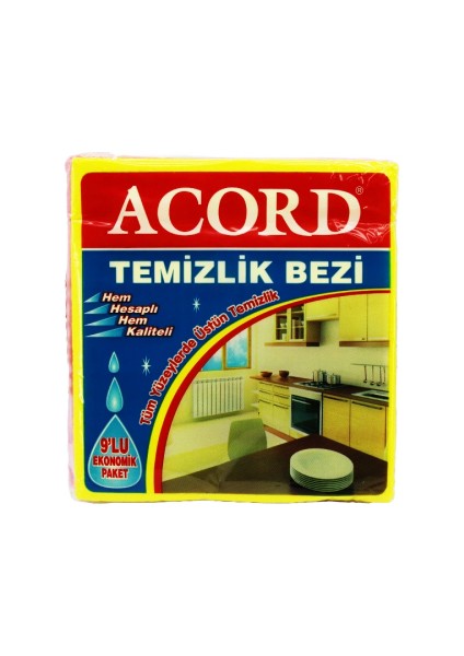 Acord KOD-384 9 Parça Temizlik Bezi 35X37CM (5324)
