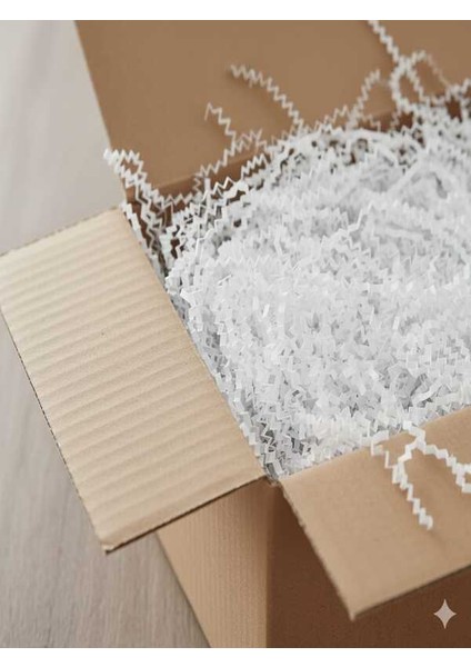 Beyaz 100 gr Kırpık Kağıt, Z Zigzag, Süs Hediye Kutu Dolgu Kağıt Kırpık Kutu Içi Süsleme fiyatları