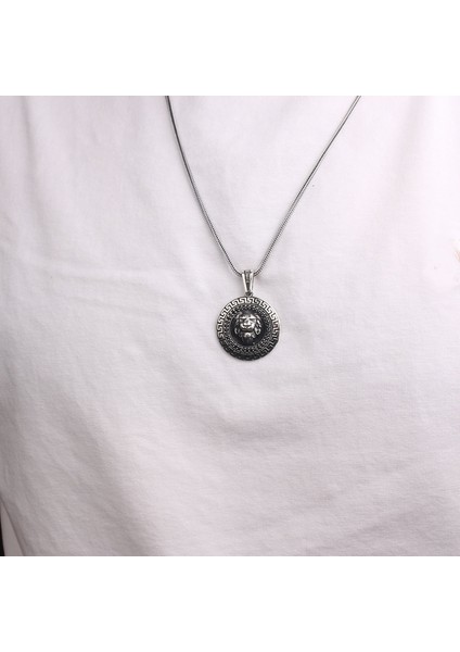 925 Ayar Gümüş Mikro Taşlı Aslan Motifli Kolye fiyatları