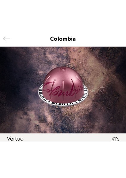 Colombia Vertuo Kapsül Kahve 10 Lu (Vertuo Makineler Için Uygundur)