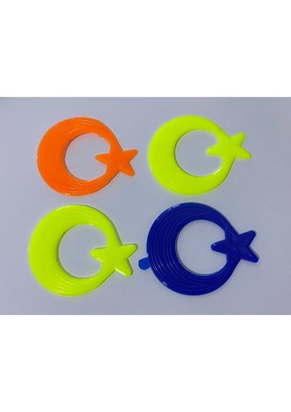 4 Adet Ay Yıldız Figürlü Bisiklet Tekerleği Jant Süsü Motor Teker Dekoru