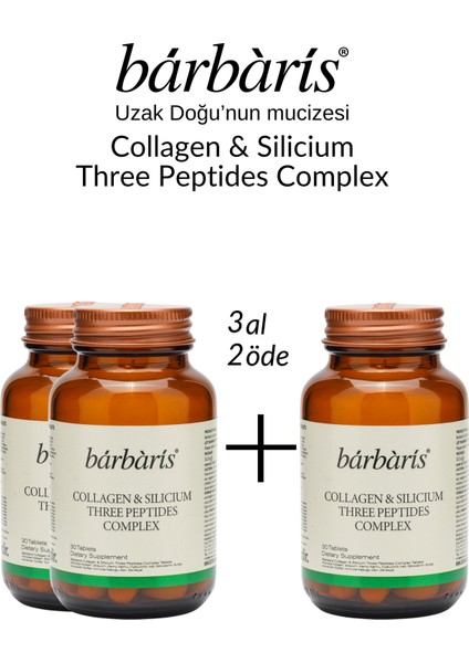 Collagen&sılıcıum Tree Peptıdes Complex 30 Tablets-3 Paket