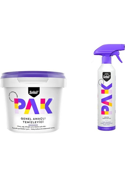 Pak Genel Amaçlı Temizleme 500GR + Mucize Yağ Sökücü Sprey