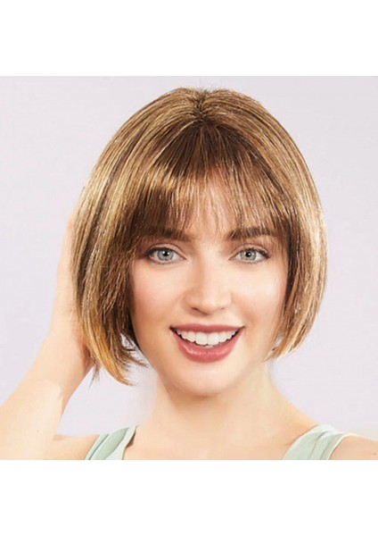 Açık Kahverengi Küt Parti Peruk Küt Saç (5324)