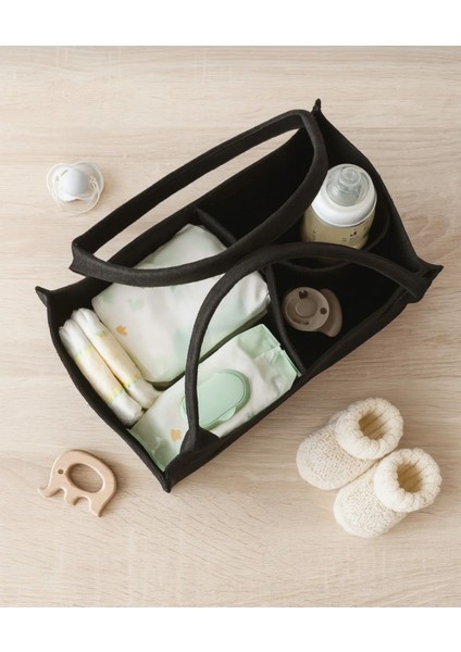 Keçe Bebek Bakım Çantası Organizer Düzenleyici Çanta