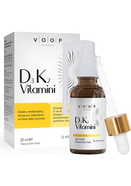 Vitamin D3K2 Sprey - Damla 20 ml