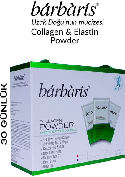 Kolajen Powder Three Peptides Complex (Balık-Sığır-Tavuk) Tip 1-2-3 / 30 Şase
