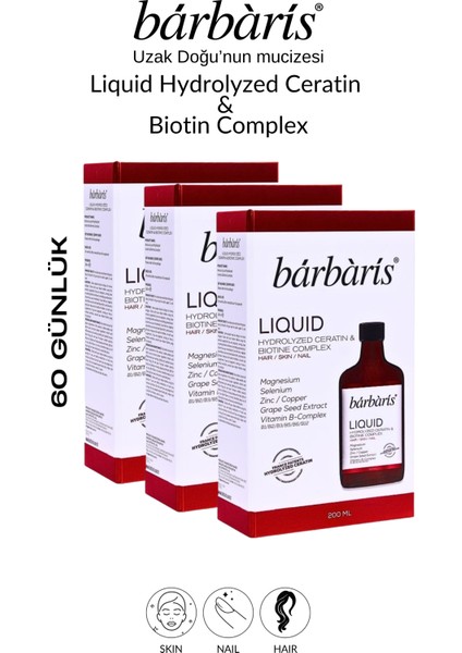 Keratin ve Biotin Komplex 200 Ml*3 Paket modelleri