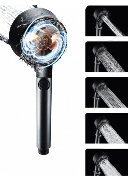 Duş Başlığı Pervaneli Serinletici Tasarım 5 Modlu (5324) fırsatları