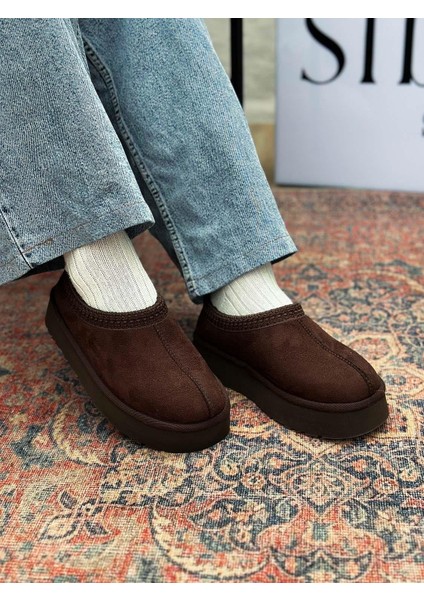 Yula Içi Kürklü Işleme Detaylı Acı Kahve Süet Kadın Bot fiyatları