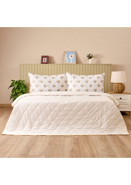 Soft Folky Çok Amaçlı Çift Kişilik Yatak Örtüsü Seti - Sarı fiyatları