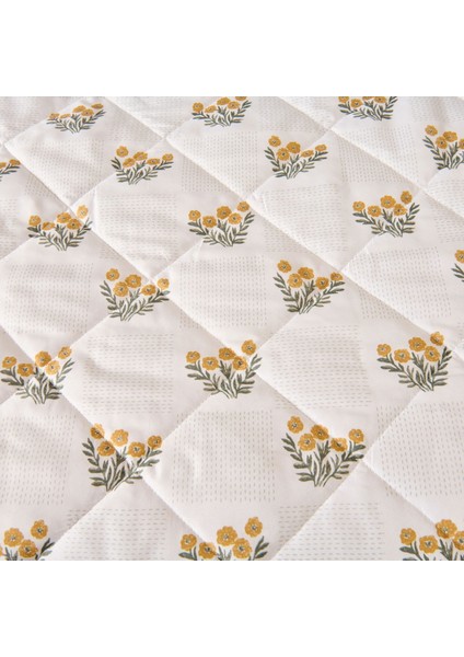 Soft Folky Çok Amaçlı Çift Kişilik Yatak Örtüsü Seti - Sarı modelleri