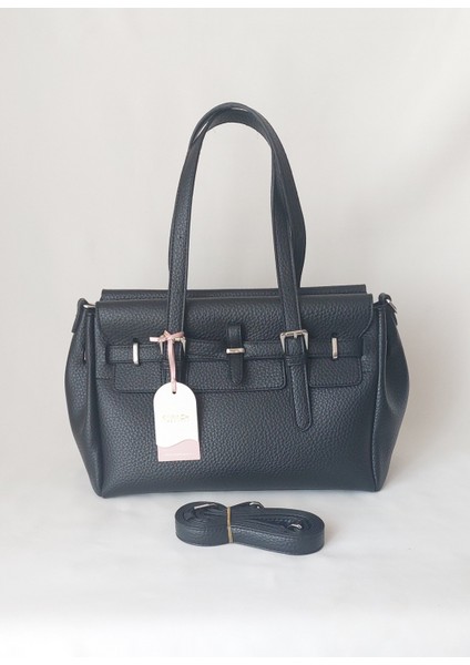 261AÇ316 Model Sarach Marka Siyah Renk El ve Omuz Çantası