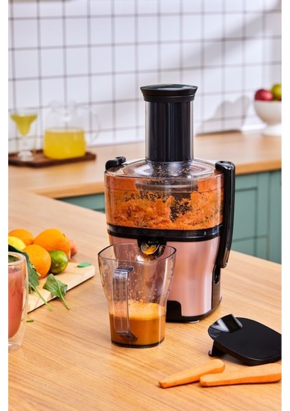 Taze Meyve Suyu ve Sebze Suyu Katı Meyve Sıkacağı -1500 W Motor Gücüyle Sert Meyve ve Sebzeleri Bile Kolayca Işler