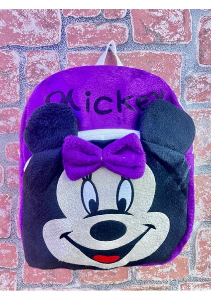 Peluş Çocuk Sırt Çantası - Labubu Hello Kitty Kuromi Stitch Mickey Mouse Bugs Bunny Çanta