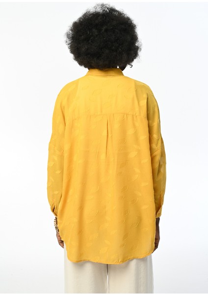 Kadın Oversıze Desenli Şifon Ince Gömlek indirimleri