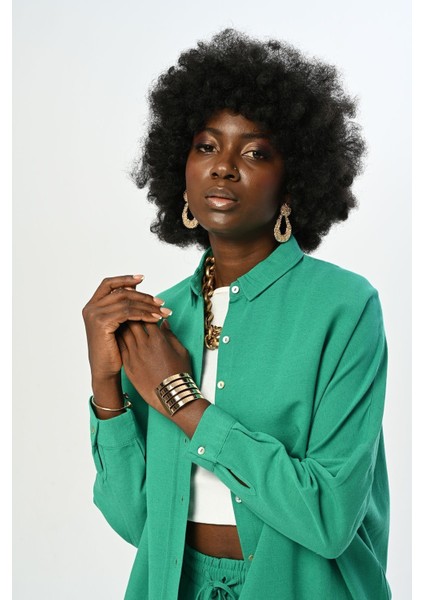 Kadın Düz Renk Oversize Kesim Gömlek fiyatları