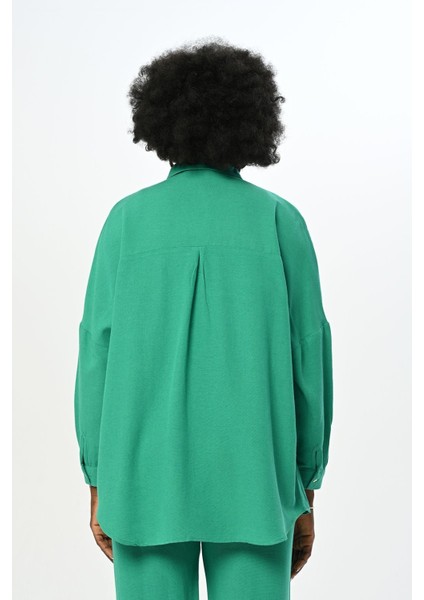 Kadın Düz Renk Oversize Kesim Gömlek indirimleri