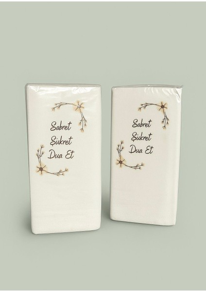 Sabret, Şükret, Dua Et Baskılı Peçete – 25X33 cm | 30’lu Paket modelleri