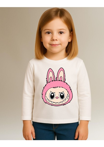 Labubu Uzun Kollu Baskılı Unisex Çocuk Tişört (4-13 Yaş) fiyatları
